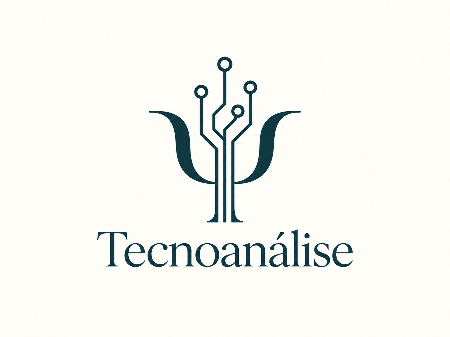 Logo Tecnoanálise: símbolo da psicologia conectado a circuitos